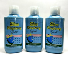 NEW 3 BATH  BODY WORKS BLUE RASPBERRY BURST BODY WASH SHOWER GEL 10 FL OZ
