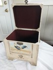 Vintage rooster themed chest, velvet-lined, LARGE ONLY, 17-1/2" tall — photo 5
