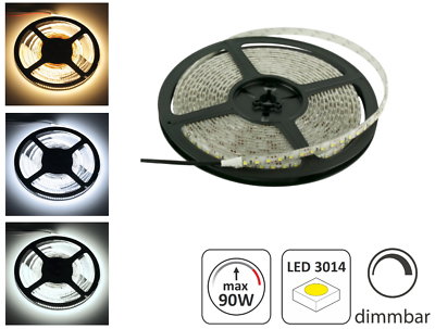 (9,98 EUR/m) LED Lichtband 5m dimmbar - 90W 12000lm 