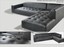 2-PC-Gorgeous-Modern-contemporary-Black-genuine-Leather-Sectional-Sofa-set-1707 thumbnail 1