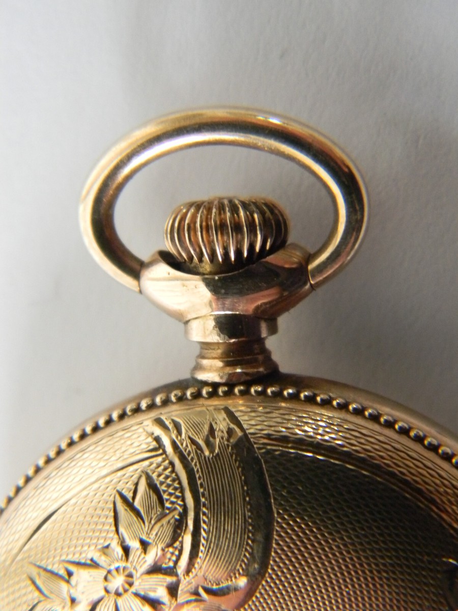 Waltham 1890 Sz 6s Fahy's 20 Yr Full Hunter Engraved Pocket Watch