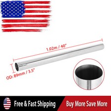 3.5 Inch T304 Stainless Steel Straight Exhaust Pipe Tube Piping Tubing 89mm