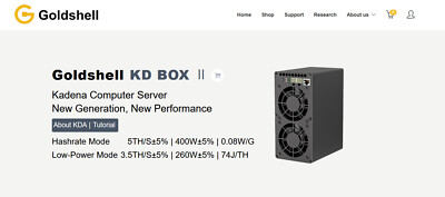 Goldshell KD Box 2 Miner 5 Th