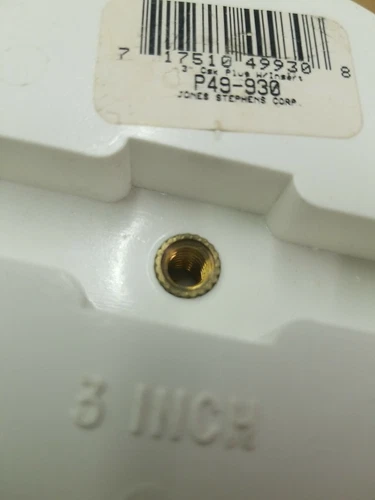 Jones Stephens P49-930 3" PVC DWV  Plug With Brass Insert - Picture 5 of 5