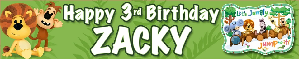 KOPEK 2 X RAA RAA PERSONALISED BIRTHDAY BANNERS