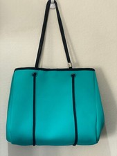 Metro Muse Borsa tote in neoprene VERDE TURCHESE con marsupio - 15" x 12" - NUOVO