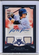 2015 Diamond Kings Ryan Rua Auto Dual Bat SP #1/10 Texas Rangers