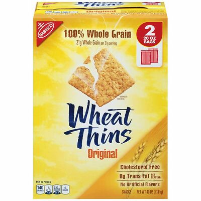 4 20oz Bags Nabisco Organic Wheat thins 100% Whole Grain Wheat, Fresh Free Ship