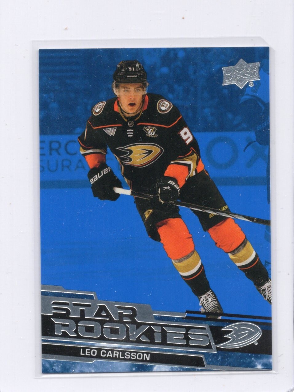 2023 UD STAR ROOKIES BOX SET LEO CARLSSON BLUE #7 RC SP