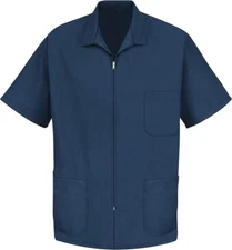 Red Kap Men's Zip Front Smock, Navy