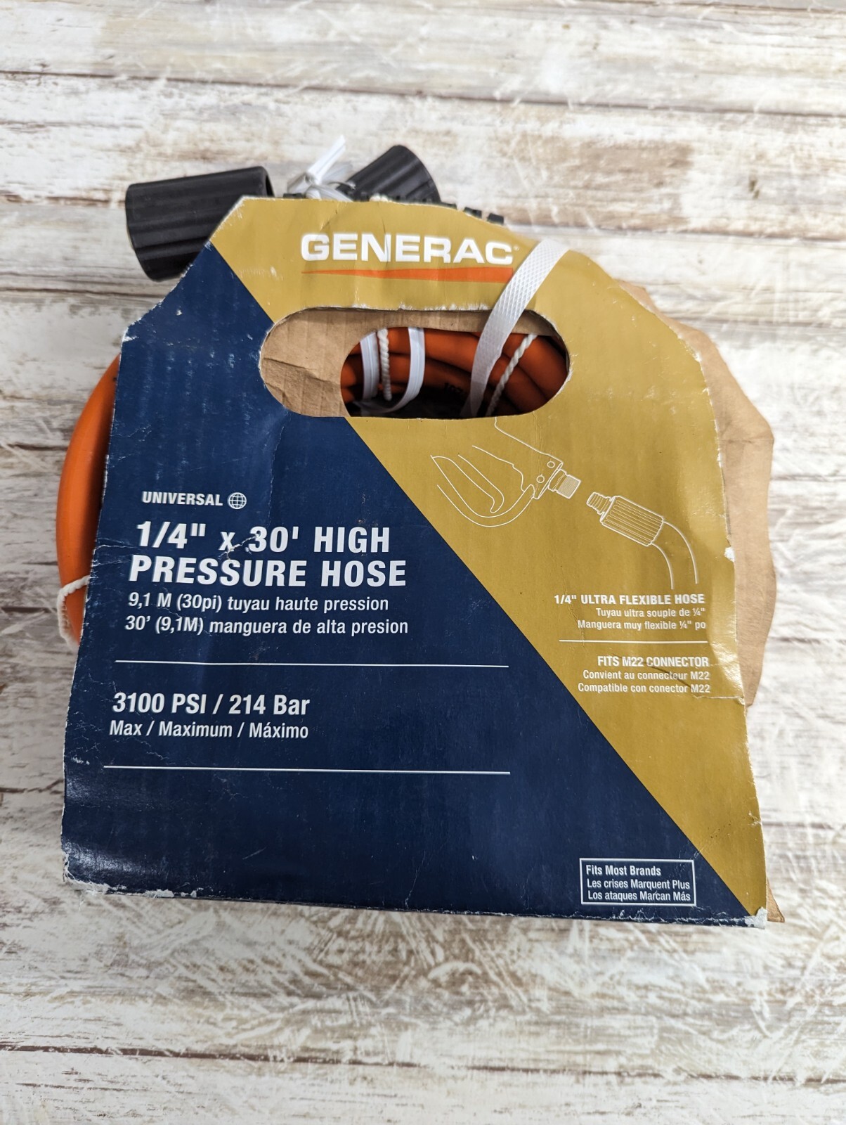 Generac 6621 Pressure Washer Hose 30feet X 1/4inch Orange for sale online eBay