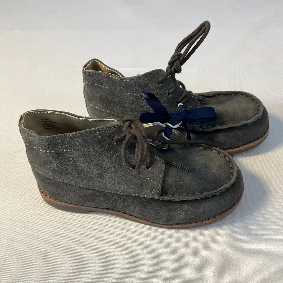 Botas Janie And Jack Niños Talla 9 Cuero Gris Foto 3 de 4