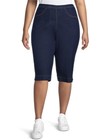 Just my size Women’s Plus Stretch Dark Indigo Denim Capris Size 1X NWT — photo 3