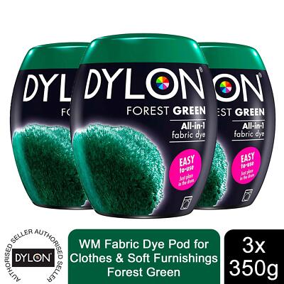 DYLON Waschmaschine Stoff Färbe Pod für Kleidung & weiche Möbel, 3er Pack à 350g
