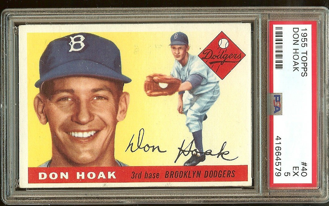 1955 Topps #40 Don Hoak PSA EX-5