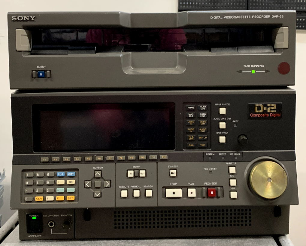 SONY D-2 Composite Digital DVR-28 Digital Cassette VTR w/ Power 