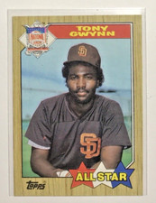 Tony Gwynn 1987 Topps #599 All-Star MLB Baseball Insert Card Padres HOF