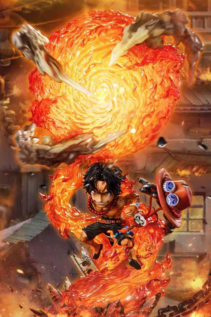 Action Figure One Piece Whitebeard Pirates Port Gas Ace Flame