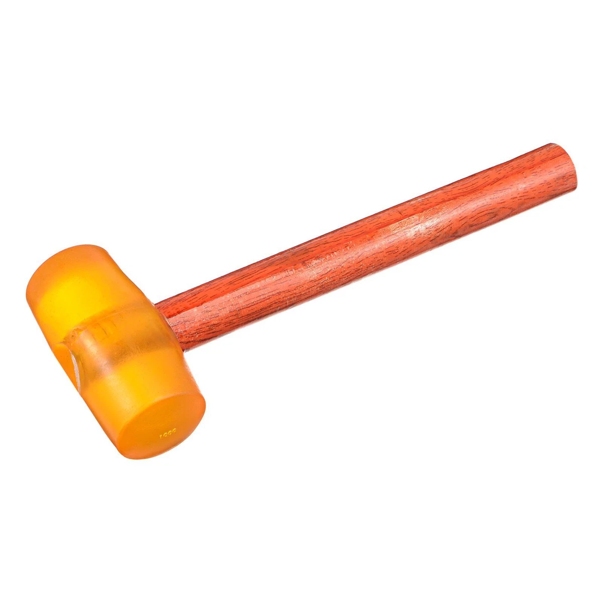 14 Ounce Rubber Mallet, Lightweight Double Face Hammer with Wood Non-Slip  Handle