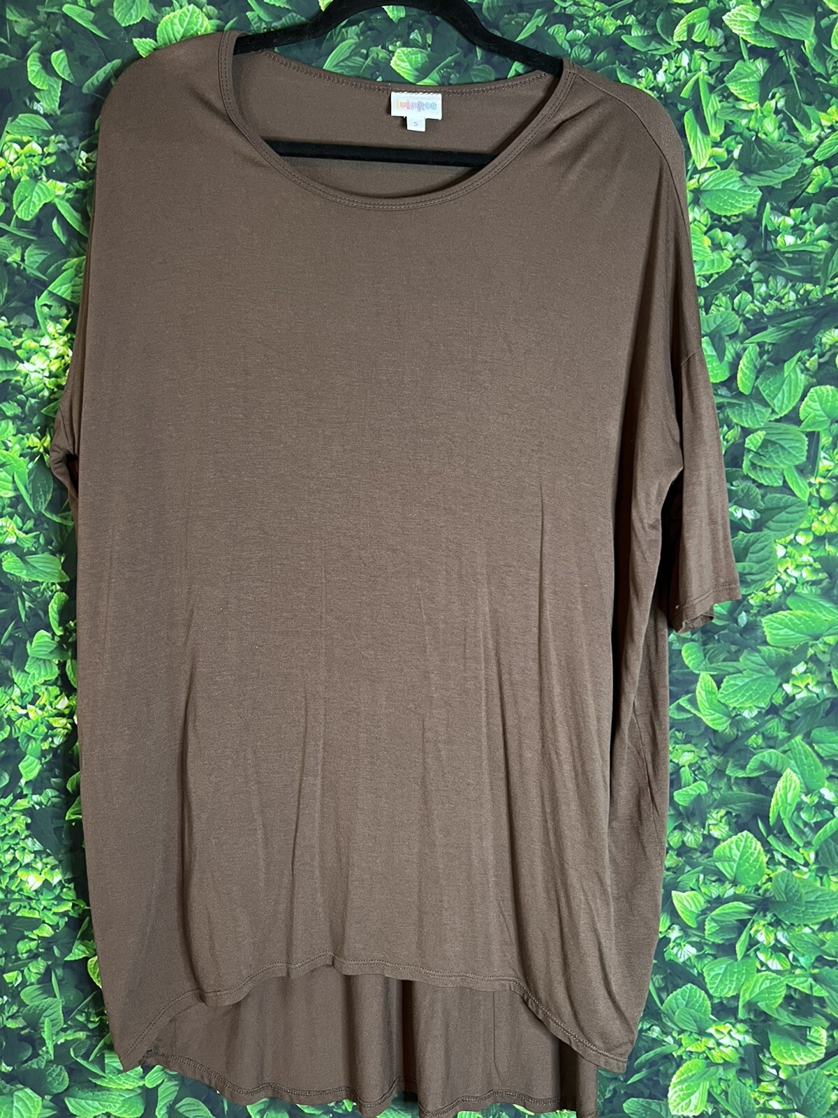 LuLaRoe Irma Solid Brown Slinky Light Material Si… - image 1