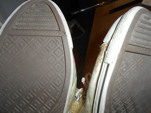 VERY OLD CONVERSE LEATHER COLLECTOR SNEAKERS size 38 gold color be €15 ACH IM - Picture 5 of 11