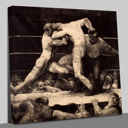 A Stag at Sharkey's George Bellows Canvas Wall Art Picture Print - Picture 8 of 24