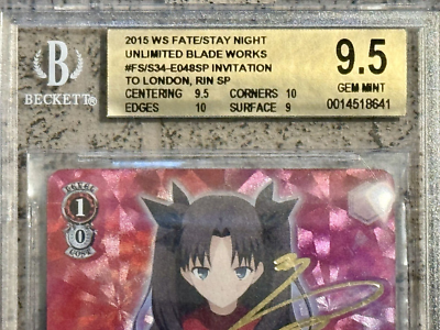Weiss Schwarz Rin Tohsaka Invitation to London SP Beckett 9.5 FGO