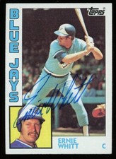 1984 Topps ERNIE WHITT Signed Card autograph AUTO BLUE JAYS