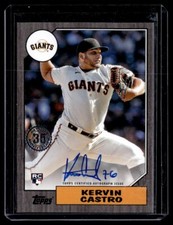 2022 Topps 1987 Autograph Black Kervin Castro RC Auto 101/199 San Francisco