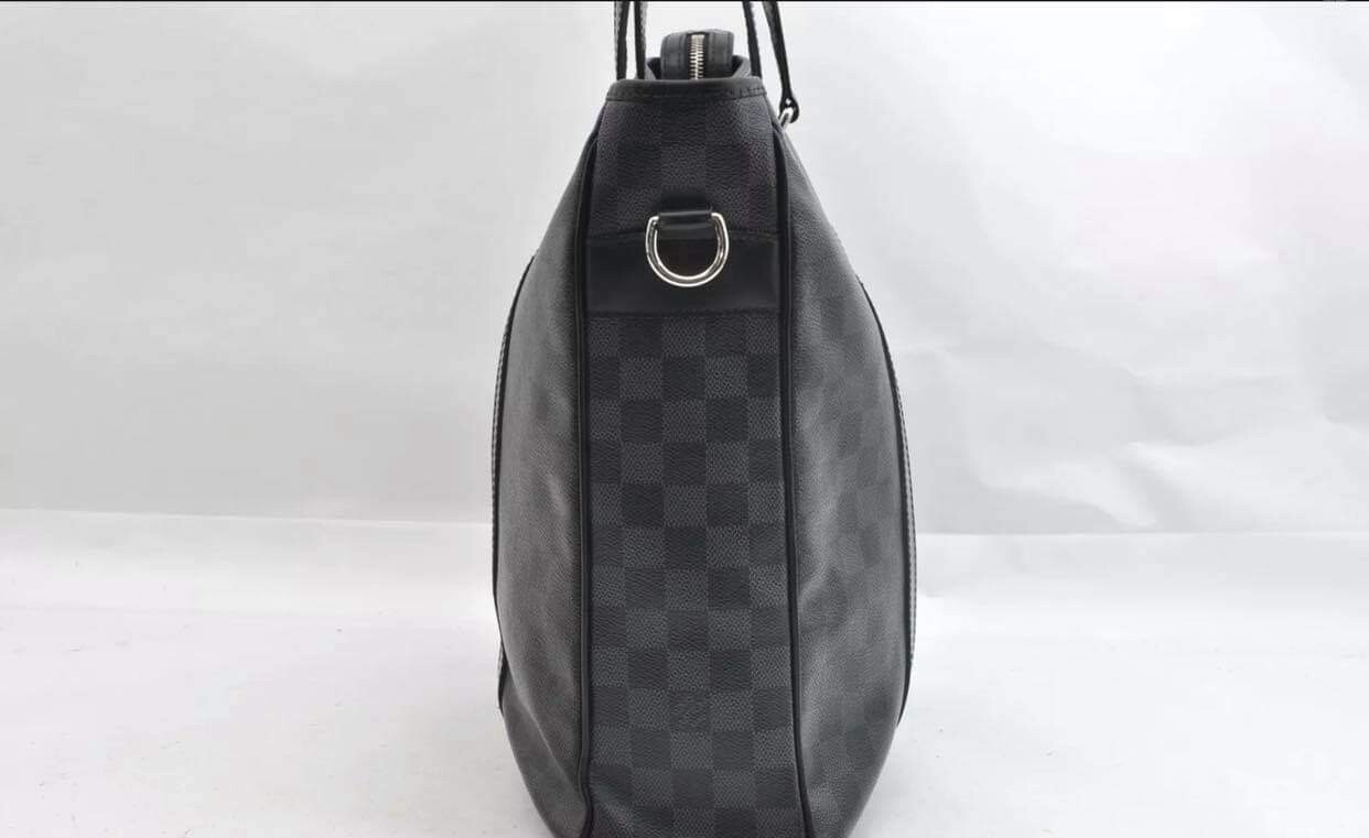 Authentic Louis Vuitton Tadao Damier Graffiti Tote Bag Leather Black DU4153 image 4