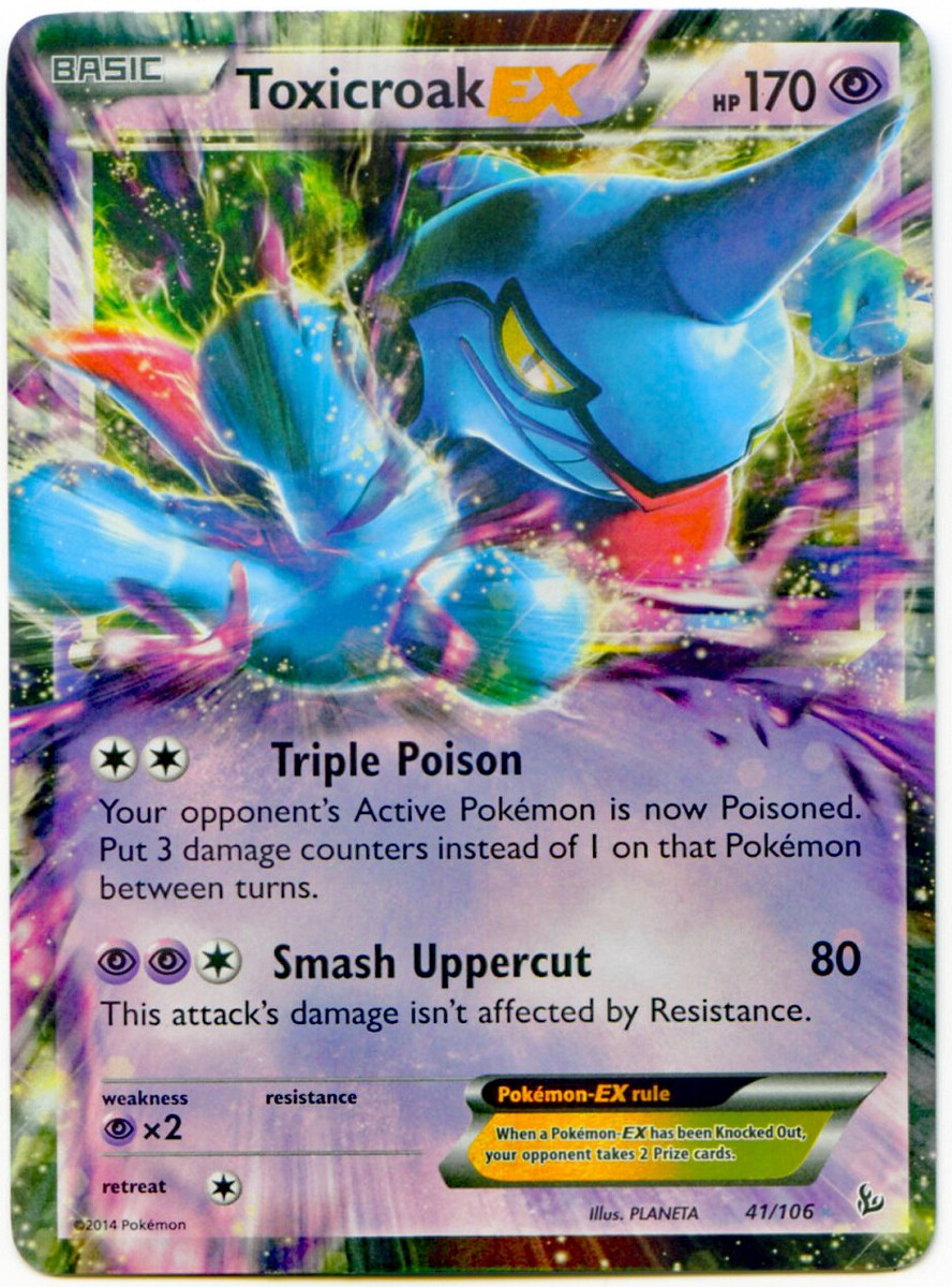 Toxicroak EX 41/106 Holo Rare XY Flashfire NM+ With Tracking