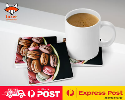 COASTER COFFEE DRINKING MAT|SWEET COLORFUL MACARON BISCUIT #3