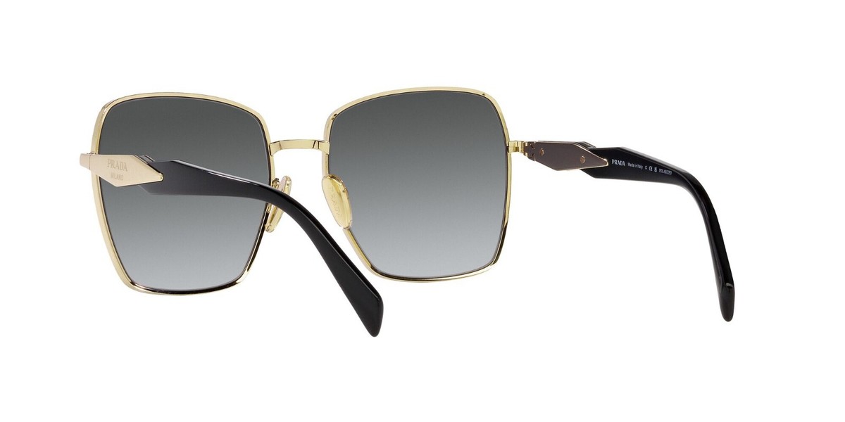 Prada PR 64ZS Pale Gold/Dark Grey Shaded Polarized (ZVN5/W1