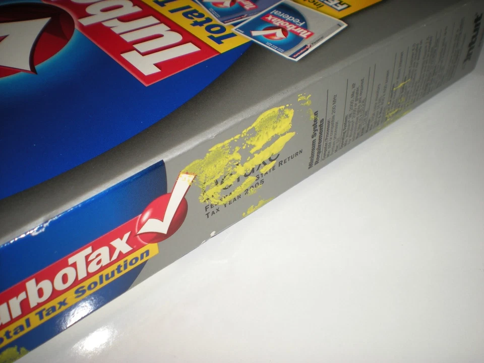 Turbotax 2005 Deluxe + state.  New in box.  Genuine but blemished package. - Image 4 of 4