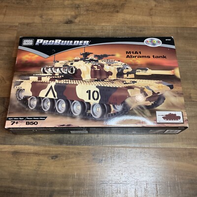 Mega Bloks Probuilder M1A1 Abrams Tank Set 9734 Building Blocks 2002 Brand New