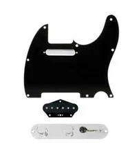 920D Texas Grit 4-way Reverse knob loaded Pickguard Black/Chrome for Tele Guitar