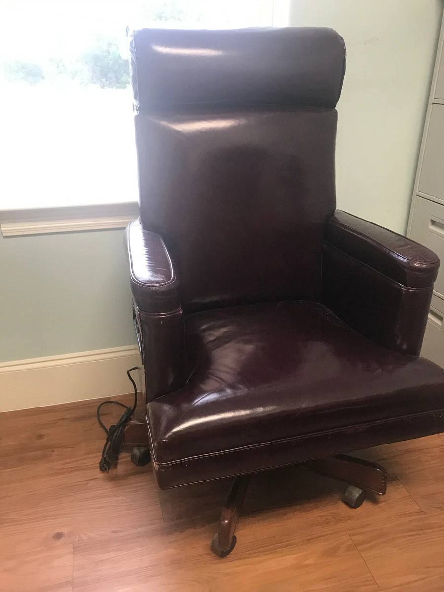 Executive office Chair vintage niagara Burgandy leather with heat