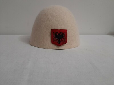 ALBANIA KIDS PLIS WOOL HAT FOLK QELESHE HANDMADE 100% WOOL TEEN YOUNG PILEUS #1 