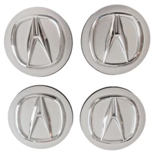 4x Acura Wheel Center Caps Silver Chrome Logo Hub Cover for RDX MDX TL RDX TSX