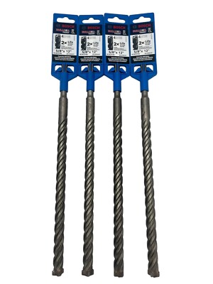 4 pack Bosch Bulldog HC4C2104 4-Cutter Hammer Drill Bit 5/8'' x 12''  SDS Plus