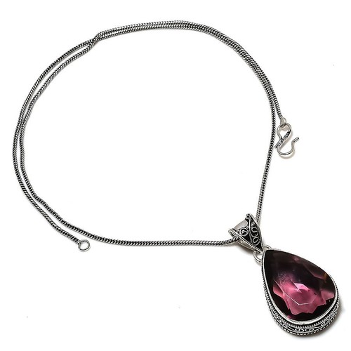Acheter Pendentif en pierre précieuse d'améthyste, fil de cuivre pur enveloppé, fait à la main, bijoux pour cadeau