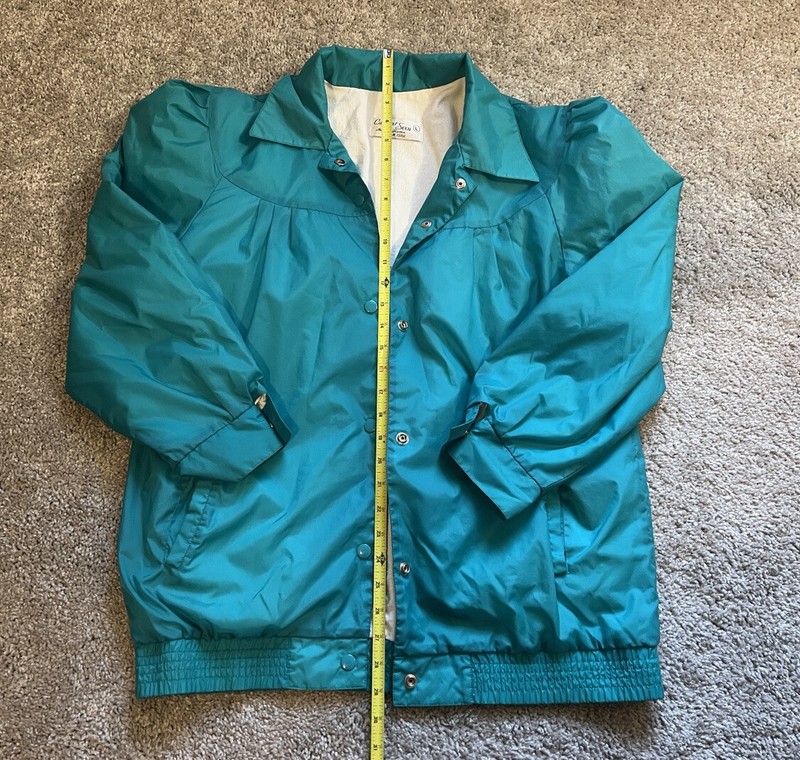Preown Current Seen Windbreaker Jacket Made In Russia Large Teal