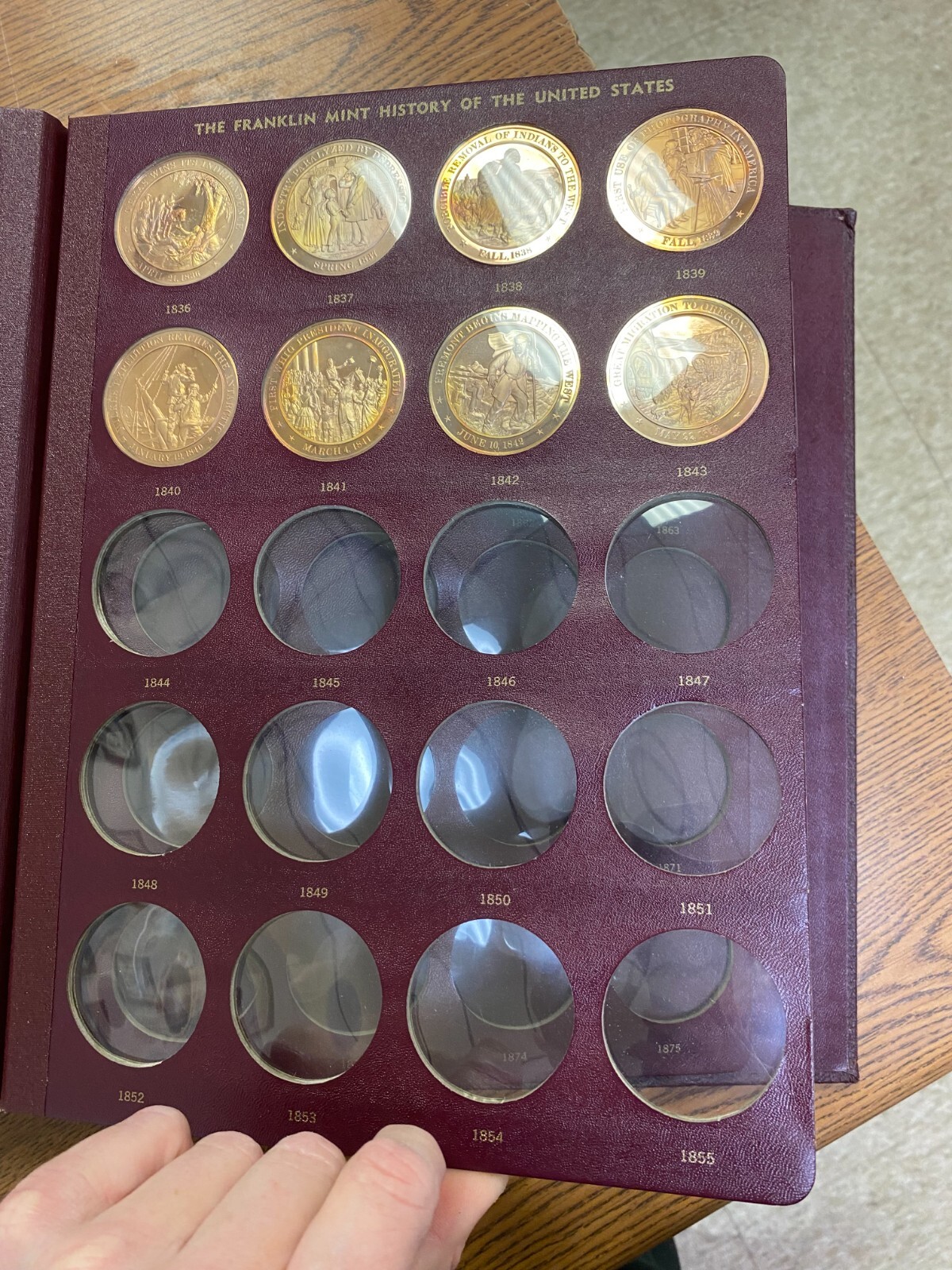 2 Franklin Mint History United States Solid Bronze Medal Coin Sets 162