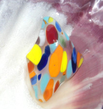 Sea Glass, Large Multi Color Blue Orange Yellow Red Green White Purple