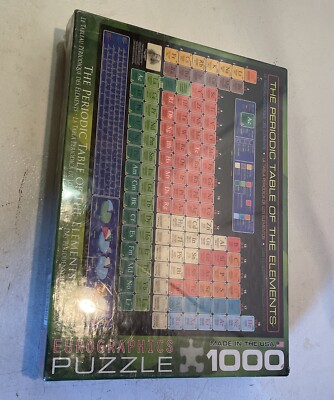 PERIODIC TABLE OF THE ELEMENTS Jigsaw Puzzle by Eurographics 1000 Pieces SEALED