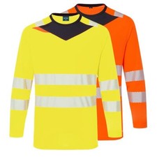 Image of Portwest DX4 Hi-Vis T-Shirt Long Sleeve Reflective DX416