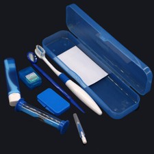Orthodontic Dental Care Kit Travel Set Toothbrush Interdental Floss Brush Ties