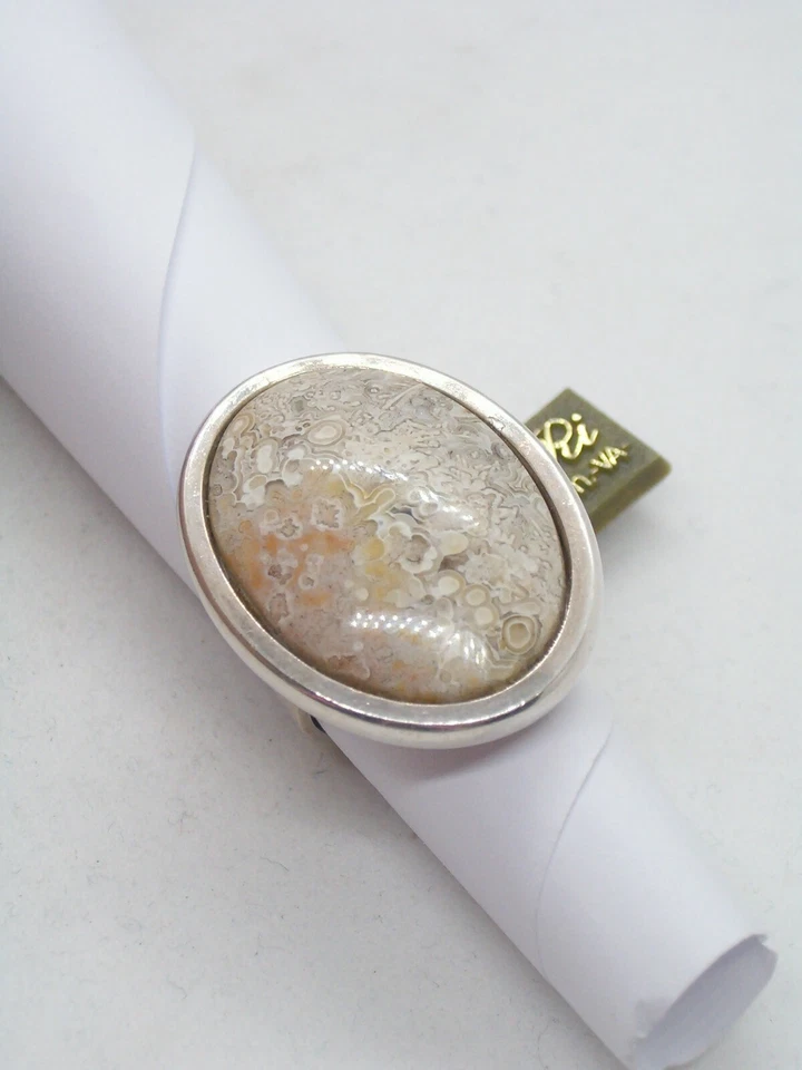 ANELLO in ARGENTO 925 con AGATA naturale - pietra dura - pietre dure - - Immagine 2 di 4