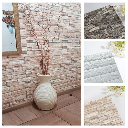 Selfadhesive 3D Tile Brick Wall Sticker Waterproof Wallpaper Foam