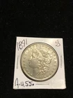 1891 S Morgan SIlver Dollar AU++